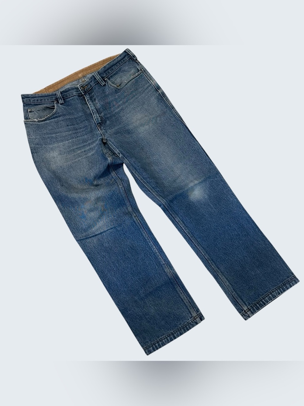 Duluth Trading Co Men's Straight-Leg Blue Jeans 37x34 - Picture 2 of 13